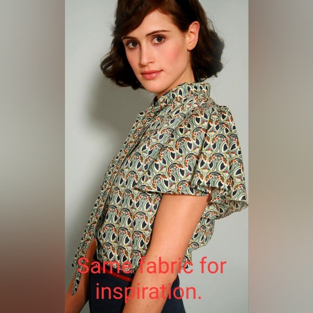 Liberty Of London Tana Lawn Cotton Fabric "Mauverina" Pajama Top - Picture 9 of 12